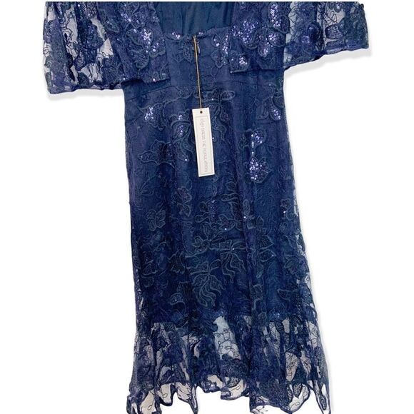 NWT Dress The Population Roseanna Navy Lace Dress Size XXS (R4) - Picture 6 of 12